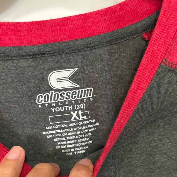 NC State Youth XL (20)Raglan Style Long Sleeve T shirt Game Day Colloseum brand - Picture 5 of 9